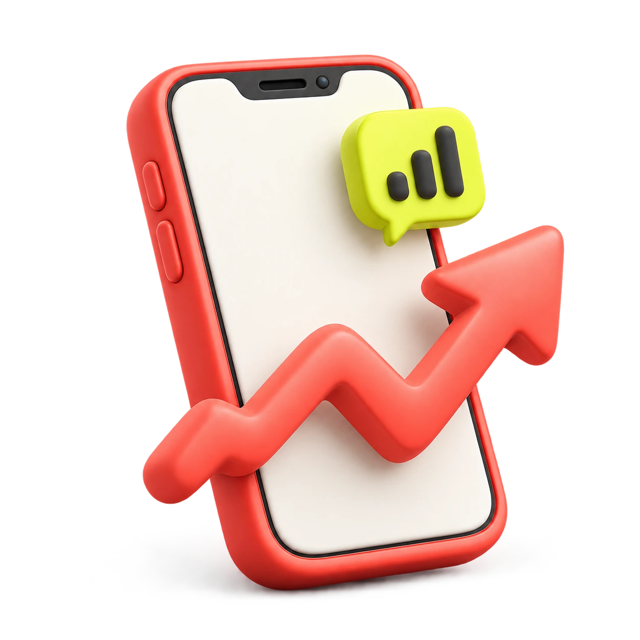 Ilustración 3D de marketing