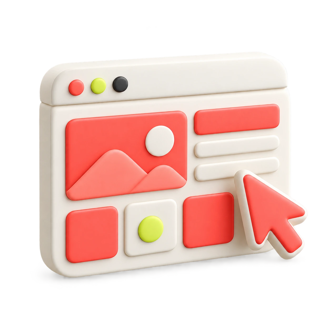 Ilustración 3D de web